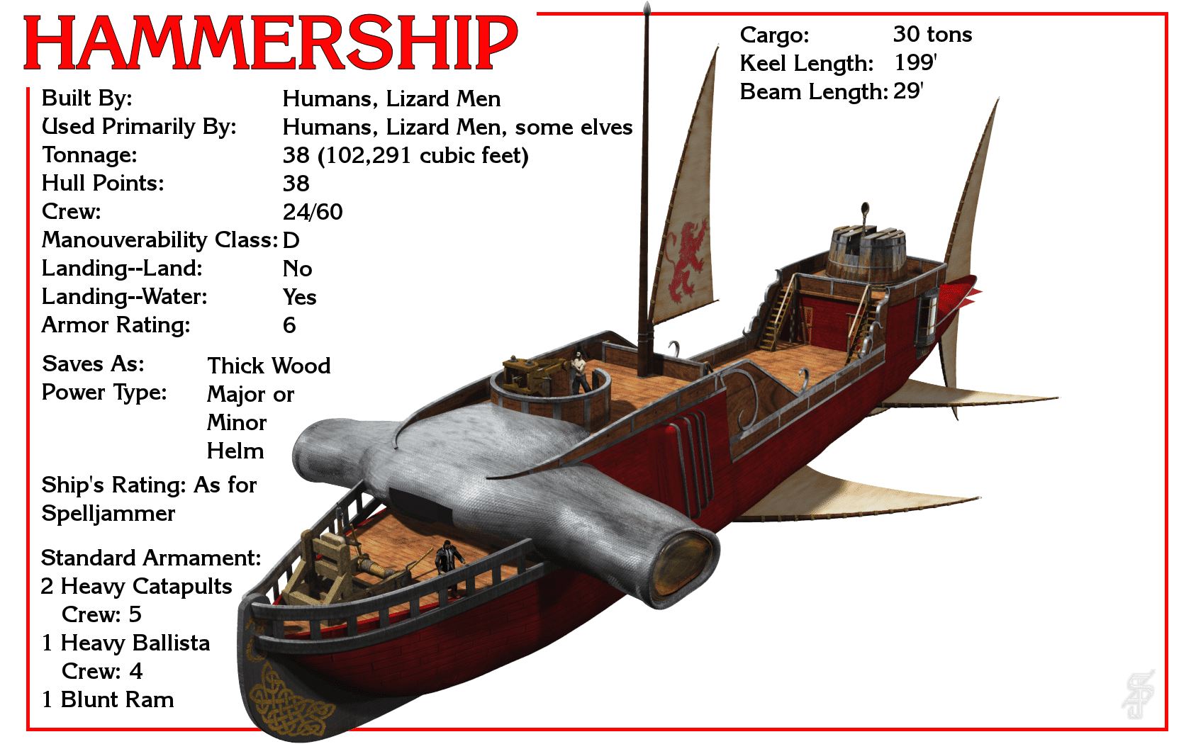 2ed spelljammer ship construction