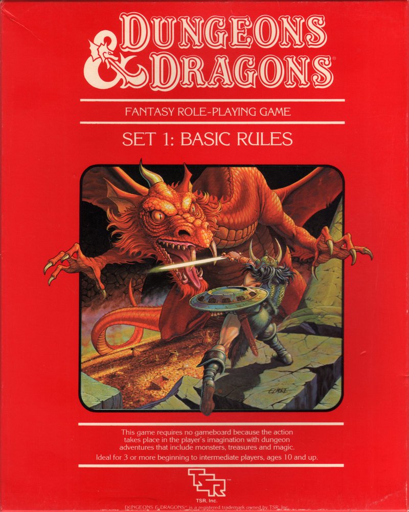 Dandd Editions Dungeons And Dragons Red Box Basic Set 1977 1995 Litrpg